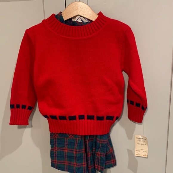 NWT VTG Florence Eiseman 100% Cotton Plaid Buttoned Down Dress with Lamb Pocket - Picture 11 of 11